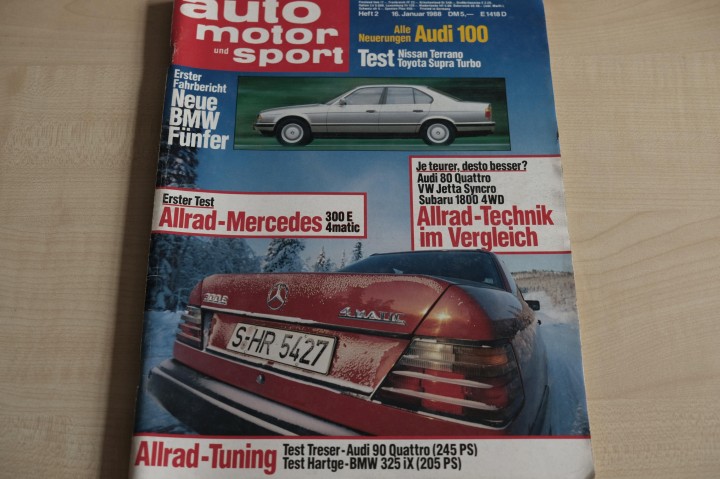 Deckblatt Auto Motor und Sport (02/1988)